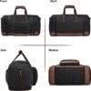 Litvyak Duffle Bag for Travel,Carry on Bag Travel Bags for Men Canvas Duffel Bag Overnight Weekend Gym Bag Carry On Luggage Bags Black - Image 3