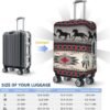 Travel Luggage Cover Horse Stripes Pattern Suitcase Covers for Luggage Fashion Suitcase Protector Fits 18-32" Luggage, Black, M, Luggage Set - Image 2