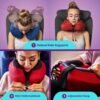 Cabeau Evolution S3 Travel Neck Pillow Memory Foam Neck Support, Adjustable Clasp, and Seat Strap Attachment - Comfort On-The-Go with Carrying Case for Airplane, Train, and Car (Cardinal Red) - Image 3