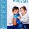 15oz Kids Sports Water Bottles for School with Spout Lid (Blue) - Image 3