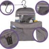 Hanging Travel Toiletry Bag Organizer & Medicine Bag - Bathroom Hygiene Dopp Kit with Hook for Traveling Accessories Toiletries Bathroom Shaving & Makeup for Men and Woman - Gray - Image 2
