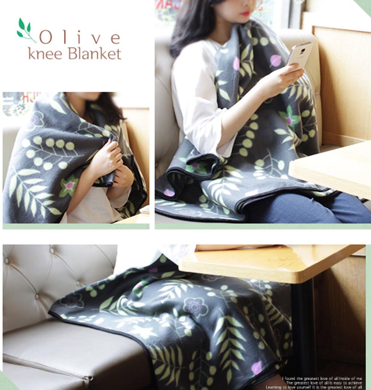 forestfish Fleece Throw Blanket Cozy Soft Portable Travel Blanket Compact for Long Car Airplane Train Rides 60" x 40", Flower - Image 7