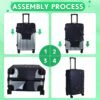 Sanwuta 3 Pcs Luggage Cover Washable Suitcase Protector Luggage Protector Suitcase Cover Anti Scratch Luggage Case Cover Fits 18-28 Inch Luggage, 3 Sizes (Colorful Dot Style) - Image 5
