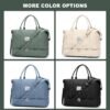 Travel Duffel Bag for Women, Overnight Weekender Bag with Wet Pocket & Trolley Sleeve, Carry On Tote Bag Sports Gym Bag Green - Image 7