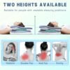 Cervical Pillow for Neck and Shoulder Pain Relief, Ergonomic Neck Pillow for Sleeping, Contour Memory Foam Cervical Pillow, Neck Pillow for Side Back Stomach Sleepers with Ice Silk Fabric (Blue) - Image 3