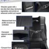 Hardshell Backpack Flat Opening with Charging Port, Chest Strap, Luggage Trolley Strap, Expandable(26-40L) Fit Laptop Full Helmet Motorcycle Travel Business - Image 6