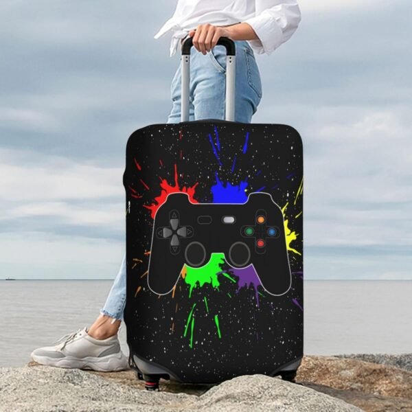 Hipster Game Controller Luggage Suitcase Covers Elastic Washable Game Joystick Luggage Protector Travel Suitcase Protective Cover For Kid And Adult, L (Fit 25-29 Inch Luggage) - Image 8
