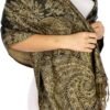SERENITA Pashmina Scarf for Women Large Cashmere feel Big Paisley Rave Shawl Wraps, Soft Scarves Travel Accessories - Image 4