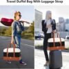 Weekender Travel Women Duffle Bags: Large Duffel Overnight Bag for Womens Weekend Personal Carry On Tote Bag with Shoe Compartment and Trolley Sleeve For Hospital Gym Traveling Work White-Black-Brown - Image 6