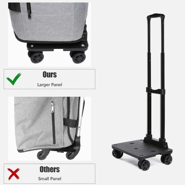 Bukere Rolling Garment Bag, Travel Garment Duffle Bag with Wheels, Carry on 3 in 1 Suit Luggage Bag with Detachable Trolley for Men Women Business Weekender - Image 3