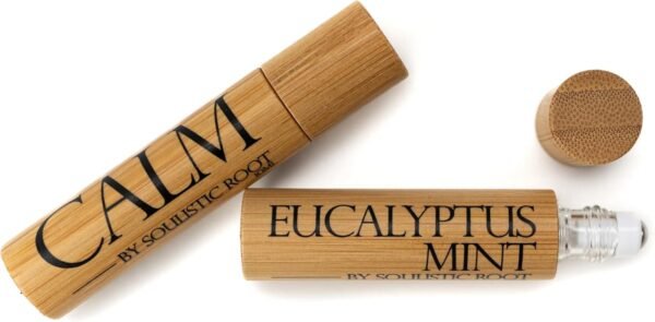 Calm Essential Oil Roller & Eucalyptus Peppermint Essential Oil, Essential Oil Blends, Breathe Essential Oil Blend, Aromatherapy Self Care Products for Women by Soulistic Root