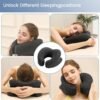 Travel Pillow,Breathe Easy Face Down Pillow,Desk Napping Pillow,Massage Pillow Face Down, Comfortable Breathable Cover,Stowable Pillows for Sleeping,Office,Car, Airport Travel Essentials (darkgray) - Image 4