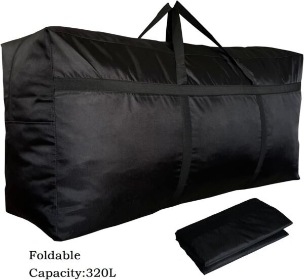 Extra Large Storage Duffle Bag for Travel, Black Oversized Giant Big Traveling Duffle Bag - Image 6