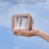 Popvibe Clear Makeup Bag Travel Cosmetic Case Transparent Toiletry Bag with Zipper, Portable Make Up Organizer Traveling Compact Car Bag for Essentials - Image 5