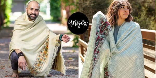 Meditation Shawl or Blanket, Exotic Shawl/Wrap, Oversize Scarf or Stole. Unisex - Image 5