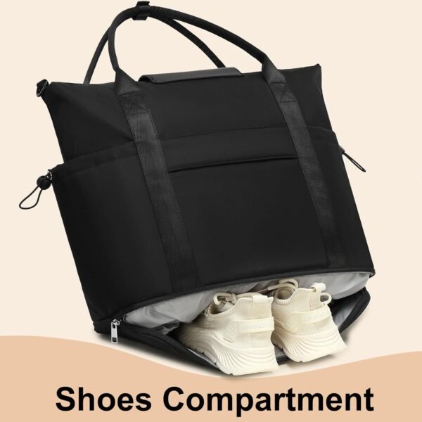 LEDAOU Carry On Tote Bags for Women, Travel Weekender Bag, Overnight Bag Personal Item Airplane, Sports Gym Work Bag - Image 5