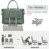 Travel Duffel Bag for Women, Overnight Weekender Bag with Wet Pocket & Trolley Sleeve, Carry On Tote Bag Sports Gym Bag Green - Image 3
