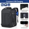Large Travel Backpack, Carry On Backpack, 50L Backpack, 18 Inch Convertible Lightweight Expandable Travel Back Pack for Men Carry on, TSA Black Luggage Suitcase Backpack - Image 5