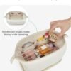 BAGSMART Travel Makeup Bag, PU Leather Makeup Bag Organizer, Large Capacity Make Up Bag, Cosmetic Bags for Women, Wide-open Makeup Pouch for Travel Essentials, Bottles, Brushes (Brown) - Image 4