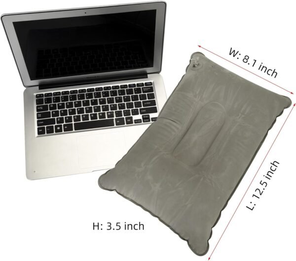3 Pieces Inflatable Travel Pillow for Camping, Home Office Sleeping Pillow, Head Neck Lumbar Support, Ultralight Portable Compact and Soft, Airplane car Hiking Backpacking Trip Pillow - Image 3