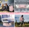 Taygeer Travel Backpack for Women, Carry On Backpack with USB Charging Port & Shoe Pouch, TSA 15.6inch Laptop Backpack Flight Approved, Nurse Bag Casual Daypack for Weekender Business Hiking, Pink - Image 8
