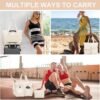 LEDAOU Beach Bag for Women Waterproof Sandproof Tote Bag Pool Bag with Zipper for Gym Shopping Travel with Wet Pocket - Image 6