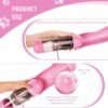 Dog Water Bottle with Food Container and Poop Bag Holder,Portable Pet Dispenser, Foldable Puppy Water Cup Dispenser for Outdoor Walking, Travel, Hiking (Pink, 10 oz) - Image 7