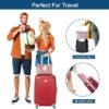 Bnuitland Travel Blanket and Pillow 2 in 1, Soft Flannel Airplane Blanket in Bag Compact-Long Flight Essential for Adults and Kids, Portable Luggage Sleeve and Backpack Clip, 65×40 inch Pink - Image 3