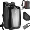 Hardshell Backpack Flat Opening with Charging Port, Chest Strap, Luggage Trolley Strap, Expandable(26-40L) Fit Laptop Full Helmet Motorcycle Travel Business