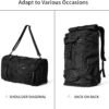 Travel Backpack Carry On Backpack Durable Convertible Duffle Bag Fit for 15.6 Inch Laptop for Men and Women hiking airplane shoes bag extendable three way uses multiple - Image 8