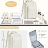 VGCUB Large Travel Carry on Backpack,Waterproof Laptop Backpack for Women Men,Personal Item Size Travel Bag Work Backpack for Travel,Mochila de Viaje,Beige - Image 2