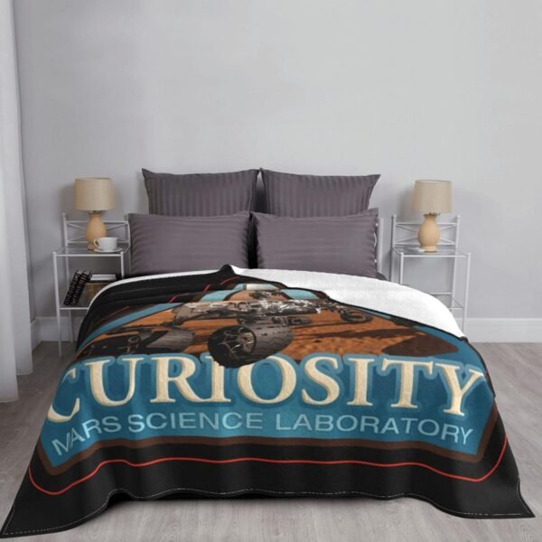 Mars 2020-Perseverance Rover Landing Fleece Blanket Super Soft Blanket for Chair Sofa Couch Camping Travel 60"X50" Flannel Throw Blanket - Image 4