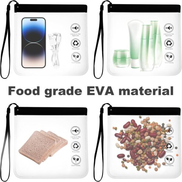Clear Travel Toiletry Bag, Airport Security Liquids Bags TSA Approved Waterproof Security Toiletry Bag Hand Luggage Liquids Wash Bags Travel Accessorie Holiday Essentials for Women Men 20X20 cm - Image 6