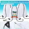 12 Set 20 oz Sublimation Aluminum Water Bottle and Sublimation Drawstring Bags Blank White Sublimation Sport Water Bottle with Drawstring Backpack for DIY Craft Travel Camping Hiking Gym - Image 4