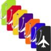 7 Pack Silicone Luggage Tag for Suitcases with Stainless Loop, TSA Approved, Privacy Protection Travel Essentials Bag Tags by Gostwo