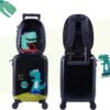 iPlay, iLearn Dinosaur Kids Luggage, Boys Carry on Suitcase, Hard Shell Travel Luggage Set W/Backpack, Trolley Luggage W/ 4 Spinner Wheel for Children Toddlers - Image 2