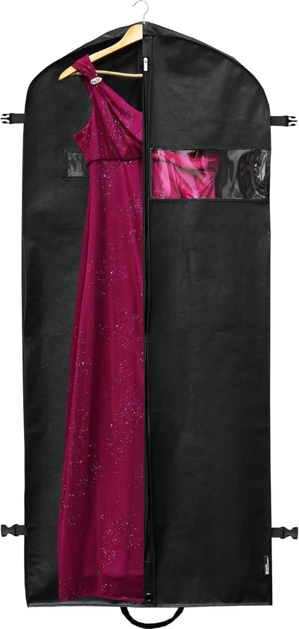 Simple Houseware 2 Pack Travel Garment Bag, Black - Image 5