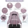 Travel Backpack, Carry On Backpack, Personal Item Bag for Airlines, Lightweight Casual Work College Gym Hiking Daypack Weekender bag, Laptop Backpack, Light Purple - Image 6