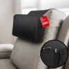 sokoro Recliner Headrest Pillow - Versatile Neck Support Cushion with Velvet Cover for Adults - Ideal Accessory for Chair, Couch, Office, Bed - Lumbar Pain Relief, Travel, Lounging Black