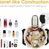 Barrel Drawstring Makeup Bag Large Cosmetic Bag Make up Bags Women Toiletry Organizer for Travel Toiletries Accessories Essentials (Black) - Image 2
