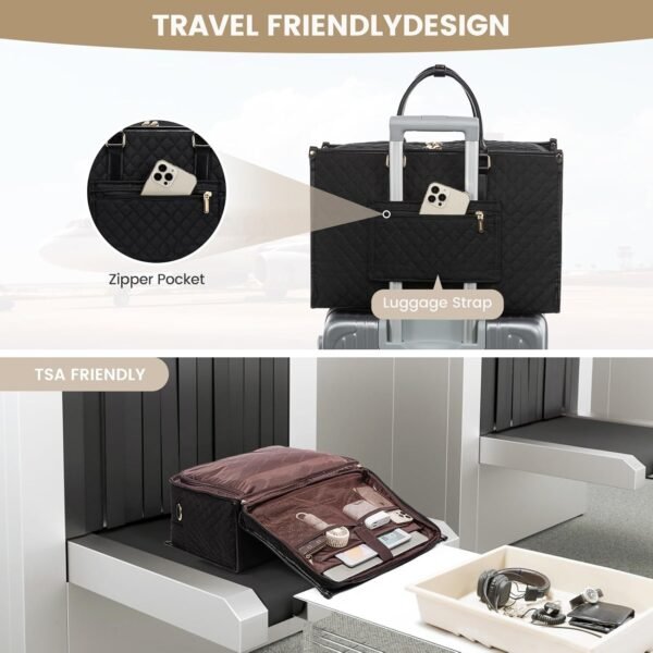 LOVEVOOK Travel Duffle Bag, Weekender Bag for Women with Toiletry Bag Carry on Overnight Bag with Laptop Compartment, Hospital Bag for Labor and Delivery, Gym Bag with Wet Pocket Shoe Bag - Image 5