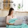 NOWWISH Travel Blanket Airplane Compact with Bag - Premium Soft 2 in 1 Airplane Blanket Pillow，Travel Essentials on Airplane, Camping, Car - Image 7