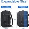 Large Travel Backpack, Carry On Backpack, 50L Backpack, 18 Inch Convertible Lightweight Expandable Travel Back Pack for Men Carry on, TSA Black Luggage Suitcase Backpack - Image 3