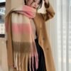 Wander Agio Winter Women Warm Scarf Long Shawl Large Scarves Cold Weather Thick Blanket Scarfs Colorful Plaid - Image 4
