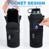Water Bottle Holder with Strap for Hydroflask 32oz 40oz Insulated Water Bottle, Carrier Sling Bag with Phone Pocket Water Bottle Sleeve for Men Women Hiking Camping Travelling - Image 5