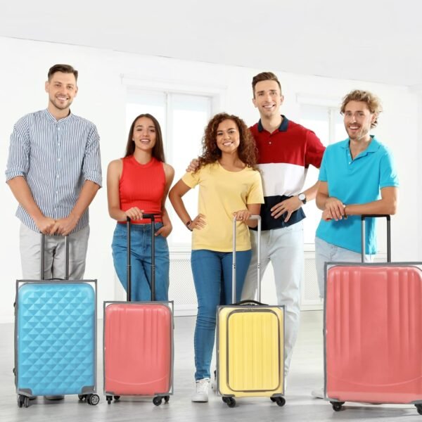 3 PCS Luggage Covers for Suitcase,Clear Pvc Luggage Protectors,Suitcase Covers,Ransparent Travel Suitcase Wrap,Protective Cover Case for 20"+24"+28" Wheeled Luggage (Black) - Image 7