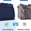 BAGSMART Foldable Travel Duffle Bag, 30.6L Large Carry On Tote Bag Gym Sports Bag for Women, Weekender Overnight Bag for Travel Essentials & Daily Necessities(Navy Blue) - Image 6