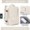coowoz Travel Backpack For Women Men Airline Approved,Carry On Backpack,Large Hiking, Waterproof Outdoor Sports Rucksack Casual Daypack Fit 15.6 Inch Laptop Backpack College Backpack(Beige) - Image 3
