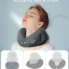 Travel Pillows For Airplanes ，Portable Inflatable Neck Pillow ，360-Degree Support, Quick Inflate/Deflate, Premium Polyester, Compact Friendly with Storage Box for Car, Office, and Outdoor Activities - Image 2