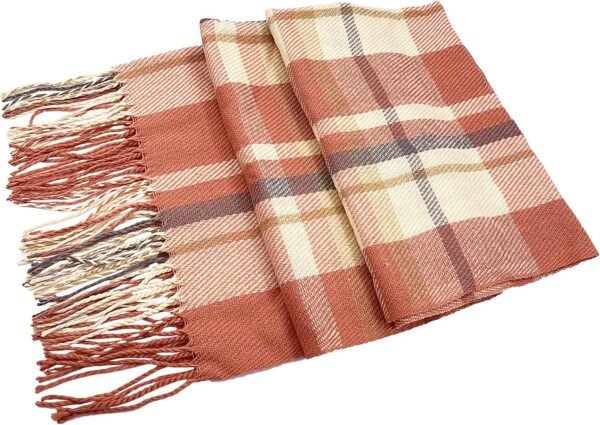woogwin Winter Warm Plaid Scarfs for Women Long Blanket Scarf Big Grid Shawl Wrap - Image 3